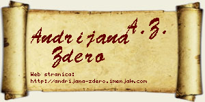 Andrijana Ždero vizit kartica